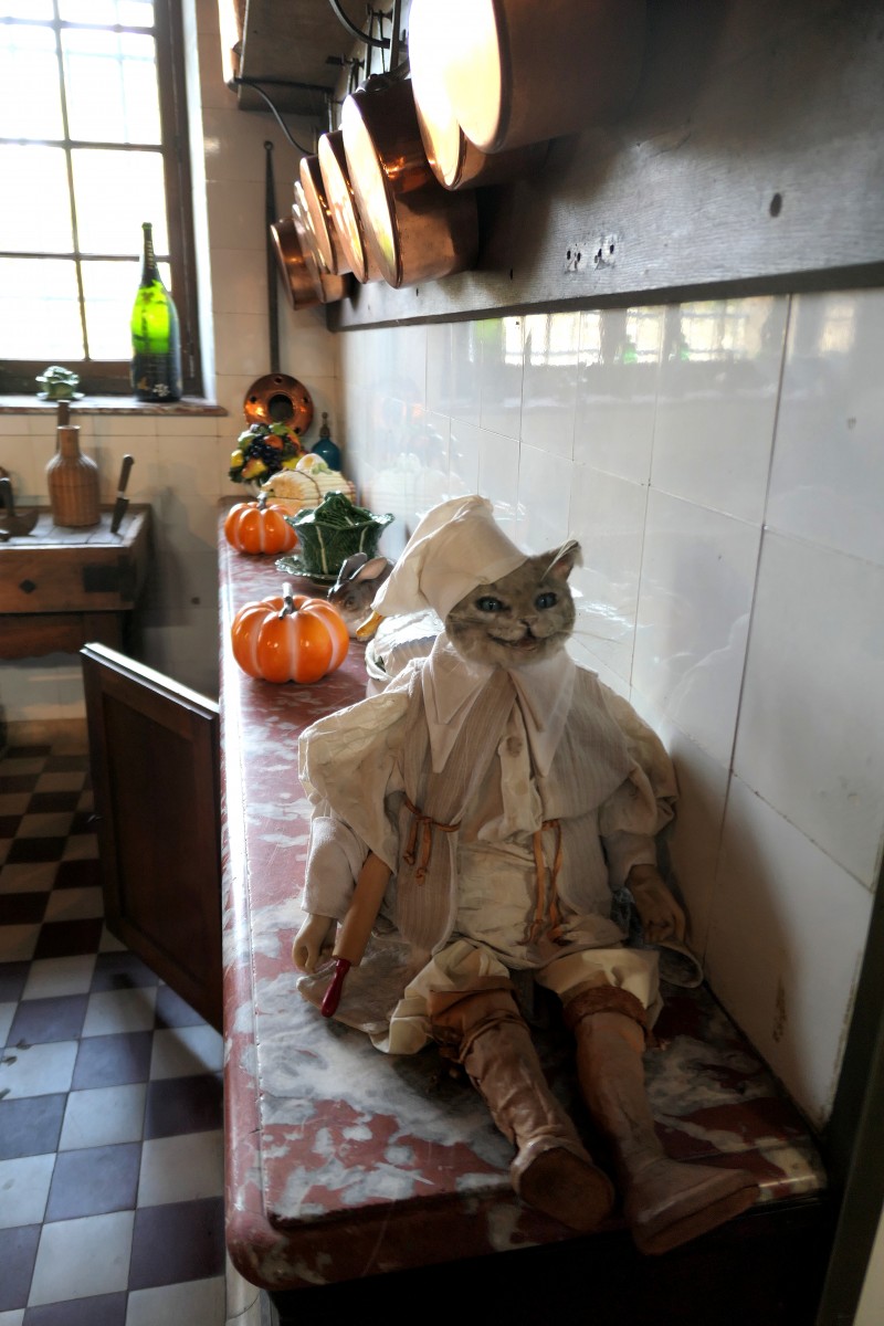 Figurine de Chat potté dans une cuisine