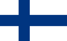 Drapeau de la Finlande : croix bleu sur fond blanc